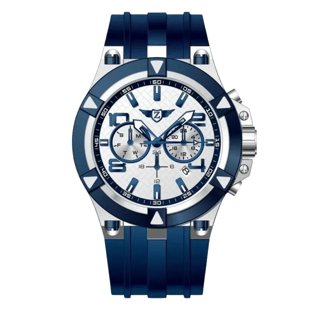 ZEDAIX AZUR Blue – Montre homme acier inoxydable cadran bleu édition limitée