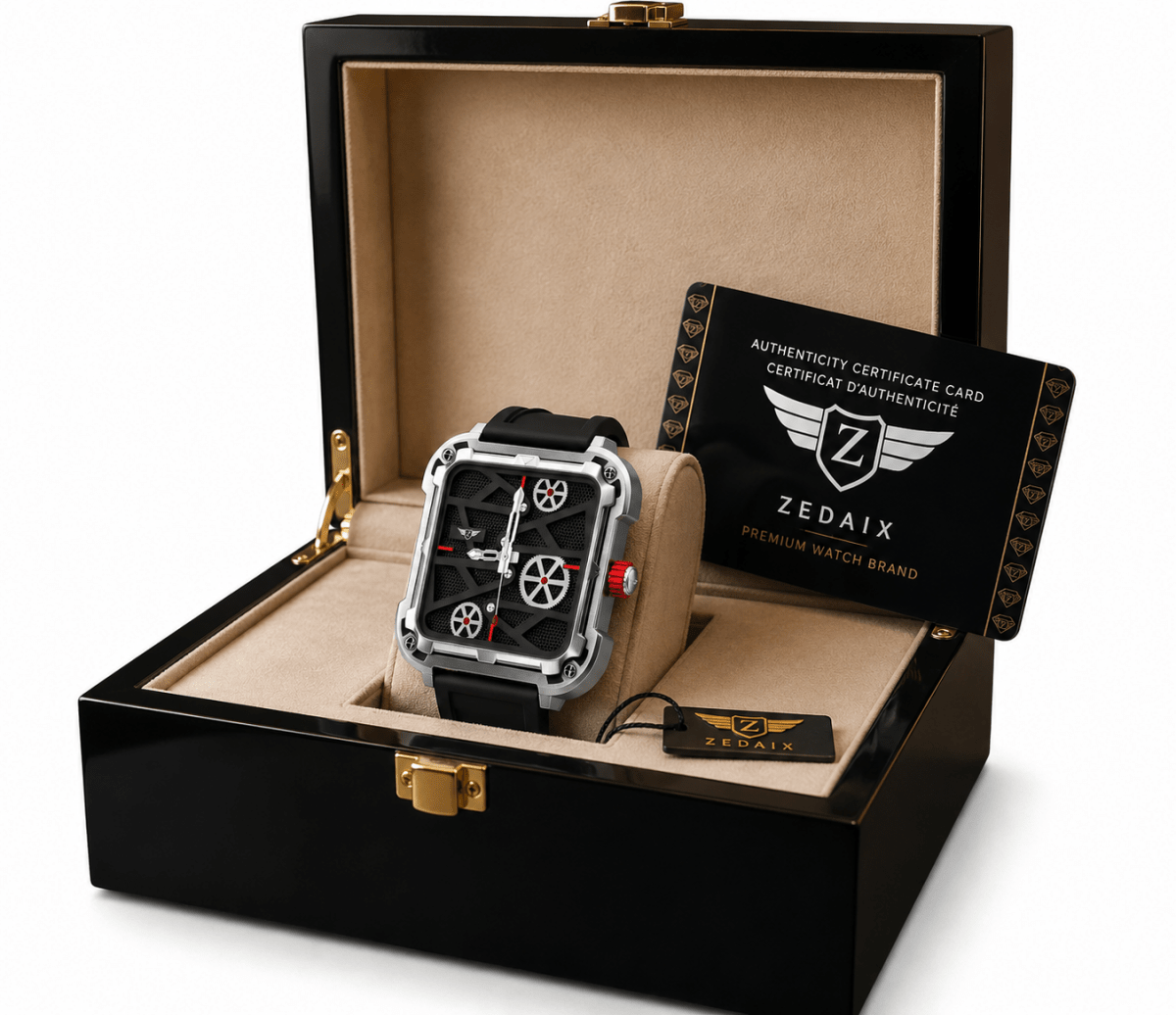 ZEDAIX CRONOS Silver – montre homme automatique cadran squelette argent — vue 9