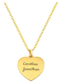 Collier pendentif en forme de cœur pour femme, bijoux personnalisés, cadeau pour famille , maman , Amie , copine ,epouse - ZEDAIX