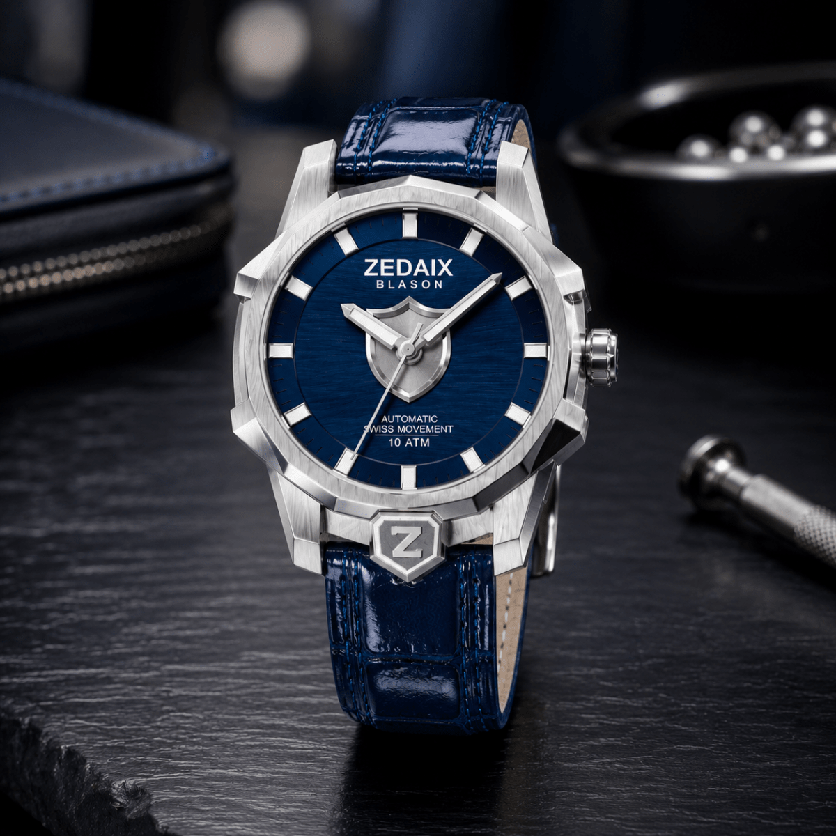 Montre homme ZEDAIX BLASON – automatique suisse Sellita SW200 bracelet NFC édition limitée — vue 23