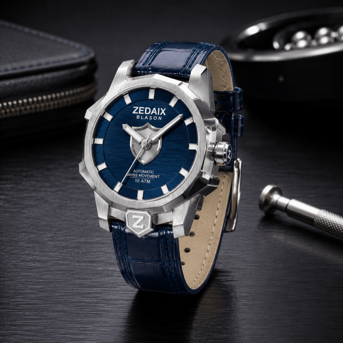 Montre homme ZEDAIX BLASON – automatique suisse Sellita SW200 bracelet NFC édition limitée — vue 20
