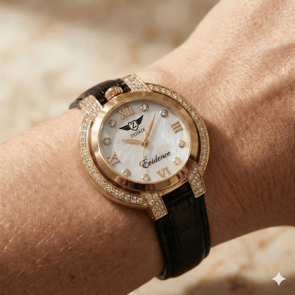 ZEDAIX ÉVIDENCE – Ambiance lifestyle montre femme gravure laser personnalisée