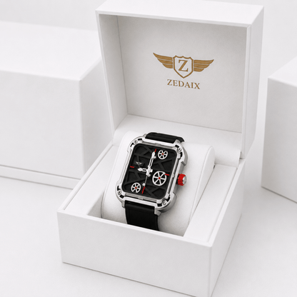 ZEDAIX CRONOS Silver – montre homme automatique cadran squelette argent — vue 8