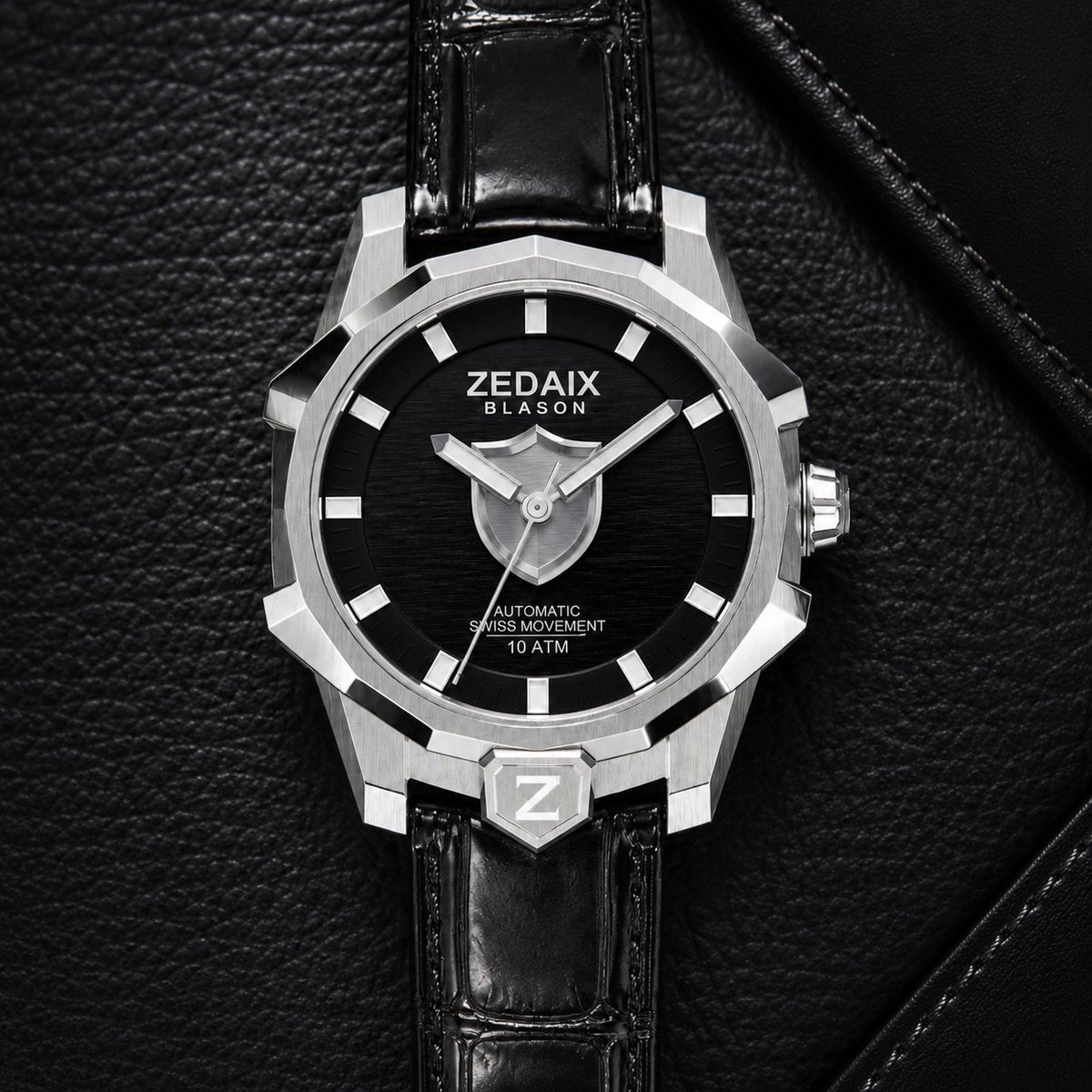 Montre homme ZEDAIX BLASON – automatique suisse Sellita SW200 bracelet NFC édition limitée — vue 8