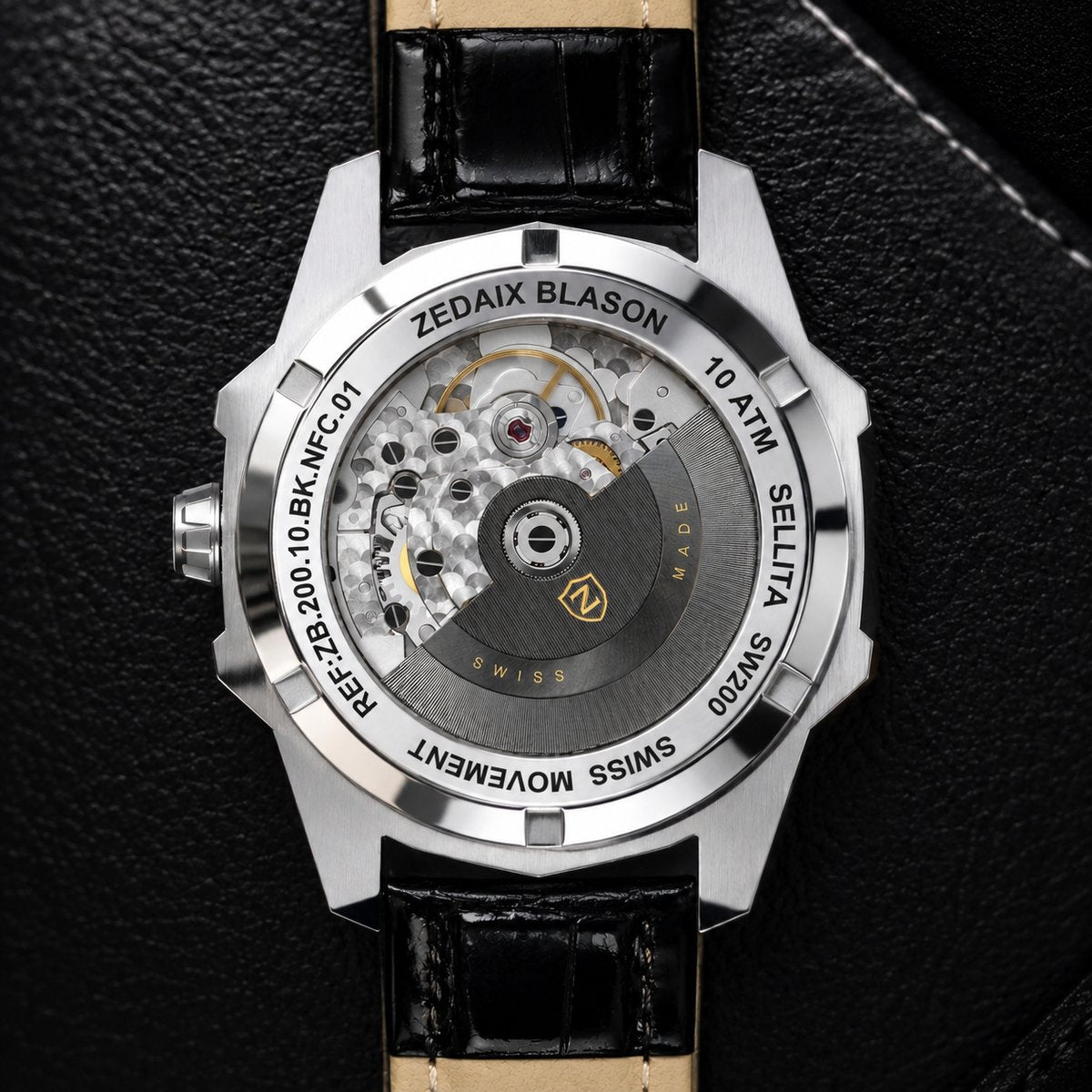 Montre homme ZEDAIX BLASON – automatique suisse Sellita SW200 bracelet NFC édition limitée — vue 6
