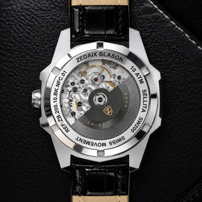 Montre homme ZEDAIX BLASON – automatique suisse Sellita SW200 bracelet NFC édition limitée — vue 6