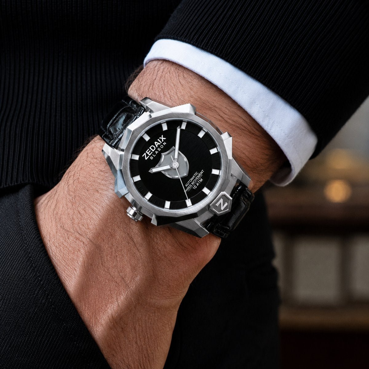 Montre homme ZEDAIX BLASON – automatique suisse Sellita SW200 bracelet NFC édition limitée — vue 7