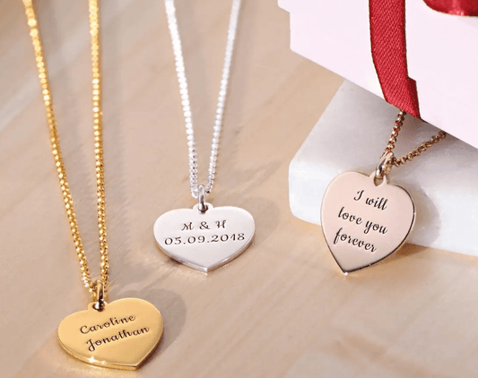 Collier pendentif en forme de cœur pour femme, bijoux personnalisés, cadeau pour famille , maman , Amie , copine ,epouse - ZEDAIX